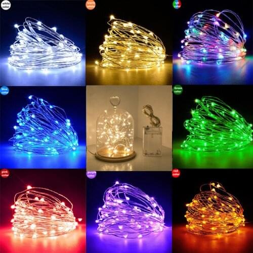 10m 100 LED Copper Wire Battery Box Christmas Decorations for Home Wedding Decoration Halloween Decoration Birthday Decoration