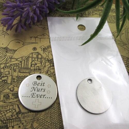 20pcs--"best nurs ever"stainless steel charms 5 styles for choosing DIY Charms for necklace bracelets