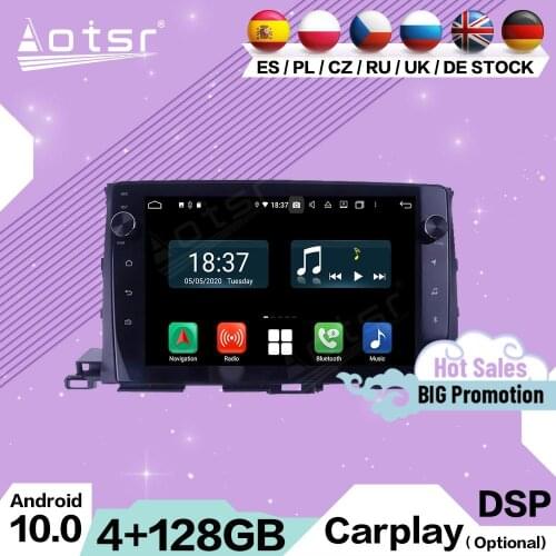 128G Carplay Multimedia Stereo Android 10 For Toyota Highlander 2015 2016 2017 2018 GPS Navigation Auto Radio Receiver Head Unit