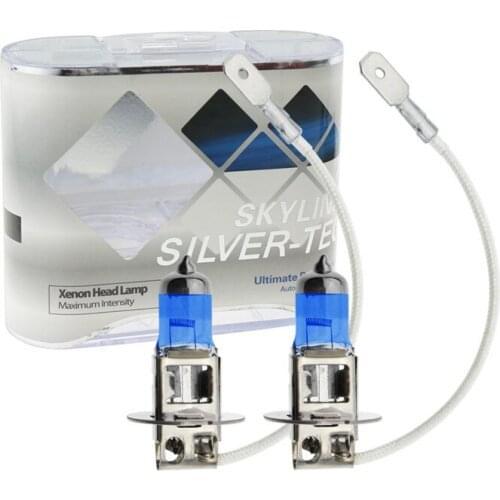 2Pcs H3 12V 100W 5000K Super White Xenon Head Lamp Car Halogen Headlights Light Bulb Auto Fog Light DRL Car Light Source