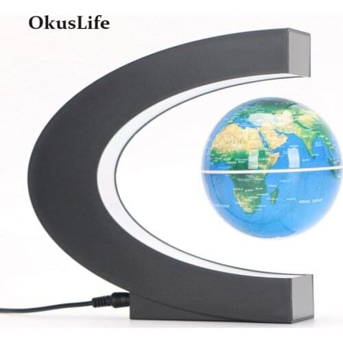 2019 Electronic Magnetic Floating Globe World Map with LED Light Geography Home Decoration Science Educational Toy for Children