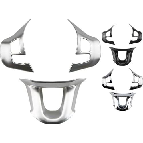 3Pcs/Set Car Steering Wheel Decoration Cover Trim Sticker Fit for Peugeot 2008 208 308 2014-2018