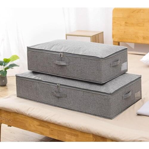 78/49L Large Underbed Quilt Storage Bins Folding Cloth Clothes Moisture-proof Finishing Box Washable Storage Bags