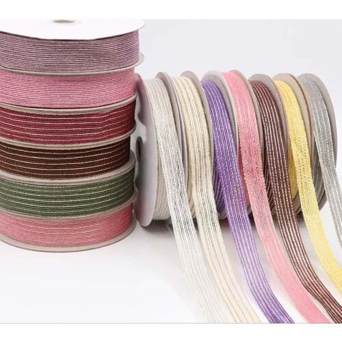 Length 5/10M Colored Jute Burlap Hessian Ribbon With Lace Rustic Wedding Party Decoration Supplies DIY Craft Gift Packing Decor