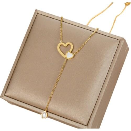 316L Stainless Steel Titanium Steel Hypoallergenic Love Necklace Does Not Fade Colar Dia Dos Namorados