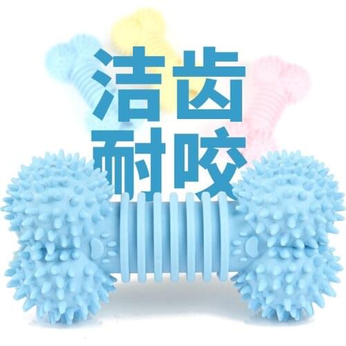 Dog teething toy TPR piercing bone chewing teeth cleaning teeth toy dog toy