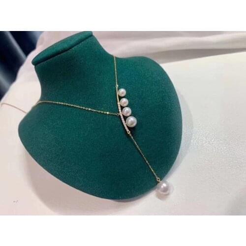 FIVE PEARL 925 Sterling Silver Necklace Set Findings Jewelry Base Settings Mountings Parts for Akoya Edison Pearls, Coral, Jade