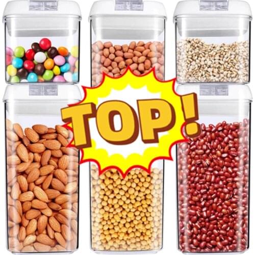 Kitchen Food Storage Bottle Cereal Box Large Capacity Air-Tight Container Pot Dry Grain Milk Powder Sugar Refrigerator Organizer