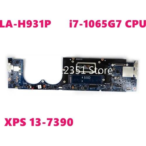 CN 0V2CCD LA-H931P i7-1065G7 CPU Mainboard For DELL LA-H931P XPS 13-7390 CN V2CCD Laptop motherboard 100% Tested