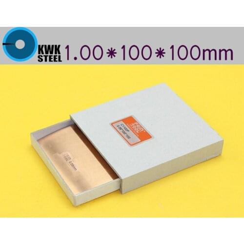 Copper Strips 1.0mm * 100mm *100mm Pure Cu Sheet Plate High Precision 10pc Pure Copper Made in Germany