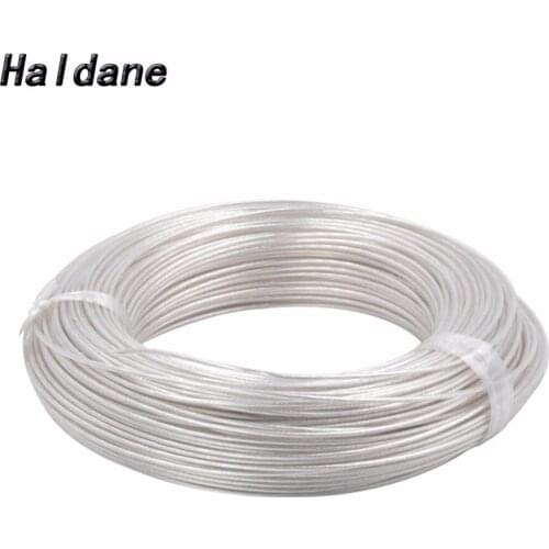 Free Shipping Haldane 10Meter 0.12/0.2 square 7N OCC Signal Copper Silver Plated Tefl Wire Cable for DIY Headphone cable