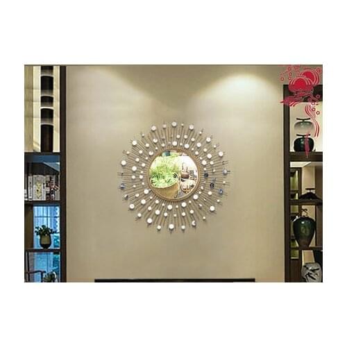 Metal Wall Decoration Sofa Background Wall Decoration Modern Restaurant Living Room Porch Wall Hanging Mirror