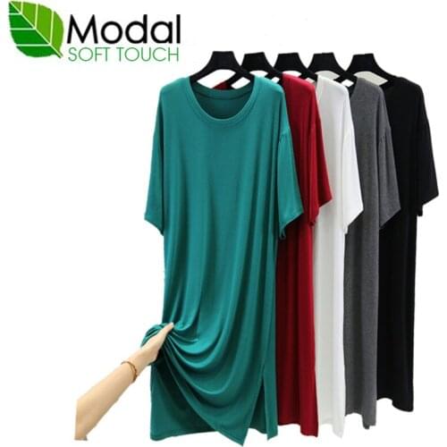 Modal Women Night dress Casual Dress Plus size Women Pajamas High quality Home dress Sleepwear home clothes-DR010