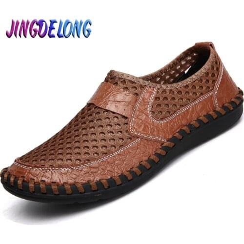 2020 Fashion Mens Sandals Summer Mesh Mens Beach Sandals Comfortable Breathable Male Outdoor Beach Slippers Slip-ON Man Sandals