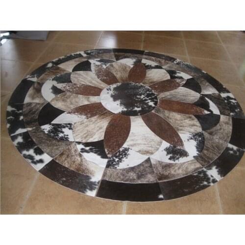 Fashionable art carpet 100% natural genuine cowhide leather china carpet