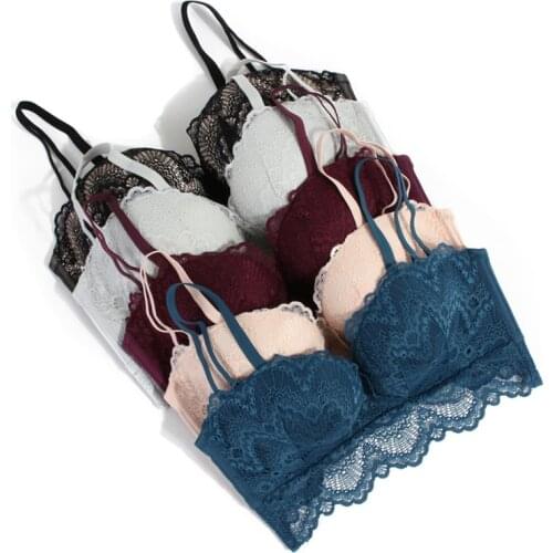 New Adjustable Bra Women Lace Bralette Sexy Lingerie Underwear Wireless Padded Seamless Bra Ultra Strap Padded Bras for Women