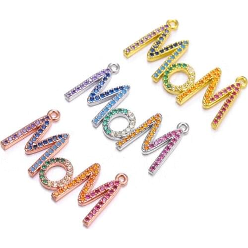 Wholesale Fashion Mom Gift Alloy Rhinestone Necklace Bracelet Jewelry Pendant Charms