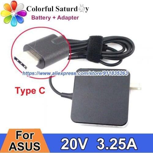 Original For ASUS UX391 UX391 UX391U B9450 AC Power Adapter 20V 15V 3A 12V 3A 5V 2A 3.25A ADP-65SD B ADL-65A1 ADL-45A1 Charger