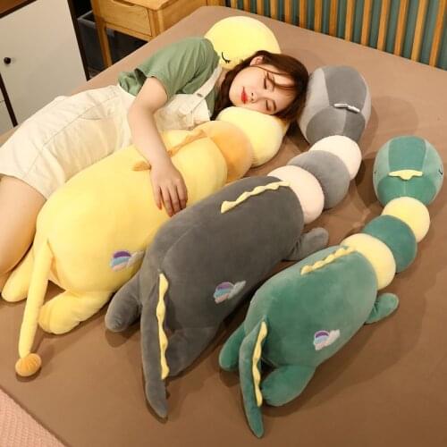 Mollusk Unicorn Pillow Large Sleeping Dinosaur Long Striped Crocodile Girl Ragdoll Fawn Plush Big Doll Bed Super Soft