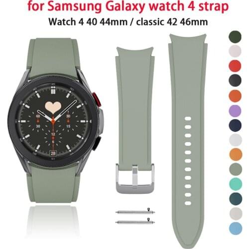 New Sport Silicone Strap for Samsung Galaxy Watch 4 Classic 46/42mm Watch Band for Samsung Galaxy Watch 4 40mm 44mm Bracelet