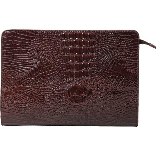 Fashion Women Crocodile pattern Bags Thicken PU leather Women IPad clutch bag mobile phone bag business handbag day clutch bag