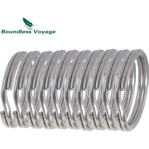 Boundless Voyage Titanium Key Rings Key Chain Split Keyring Round Keys Attachment Organization Outdoor Tool Ti1554B