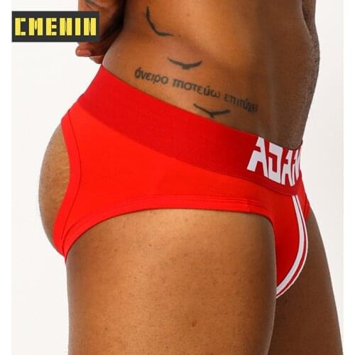 ADANNU Sxey Gay Men Thongs Underwear Breathable Men Underpants Jockstrap G String Thongs Briefs Jock Strap Lingerie AD129