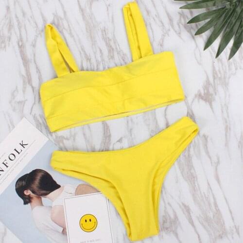 Women Swimwear Solid Bikini Push Up Padded Bra Bikini Set Swimsuit Swimwear Bathing Suit Two Pieces