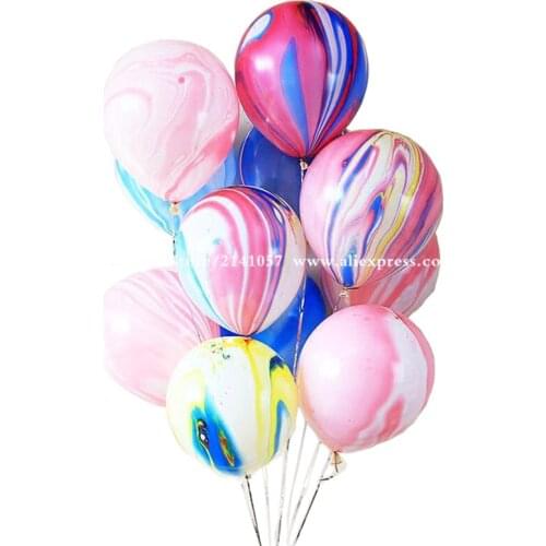 10pcs Wedding party Decoration marble agate latex balloon marblezided party birthday decor latex balloons for baby shower kids