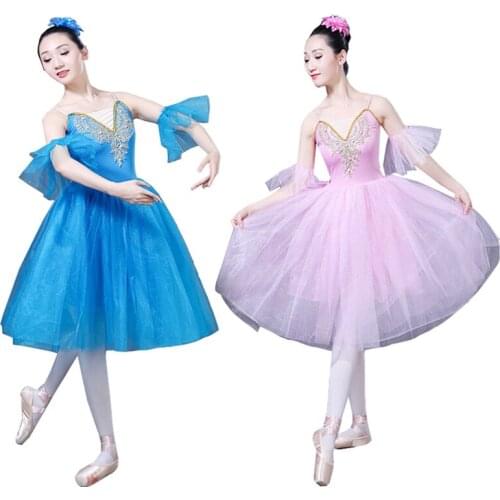 2021 longue jupe TUTU de Ballet pour adultes, demi-corps demi-gaze, vêtements de danse pour Portrait women ballet tutu skirt
