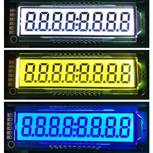 COB 8-digits Segment LCD Panel Module HT1621B Drive IC Blue/White Backlight 3.3V 5.0V