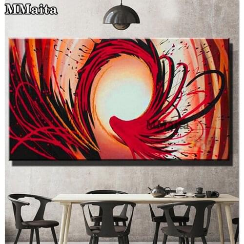 Art abstract oil painting Color Phoenix diamond painting cross stitch diamond embroidery home living room decor painting GG5684