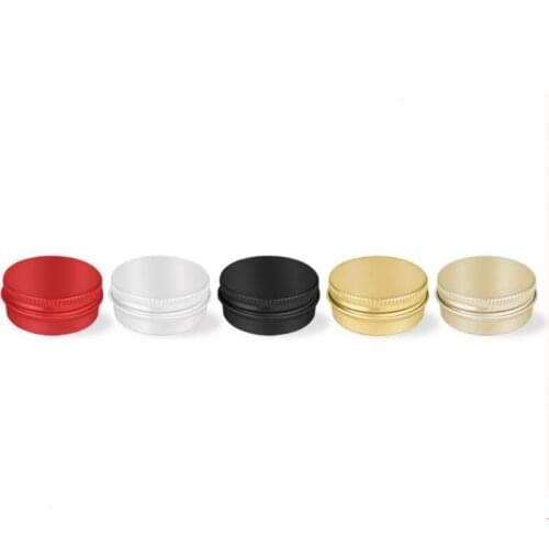 1/2 oz Aluminum Tin Jars Screw Cap Round Storing Can Container Cosmetic Metal Tins Empty Container 15ml LX6826