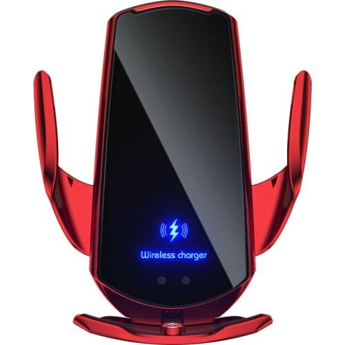 Automatic Clamping 15W Fast Car Wireless Charger for Samsung S20 S10 iPhone 12 11 Pro XS XR 8 Infrared Sensor Phone Holder Mount
