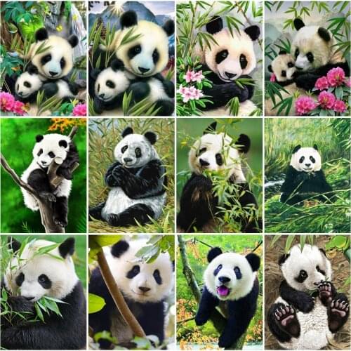 AZQSD 5D Diamond Embroidery Panda Mosaic Picture Of Rhinestone Diamond Art Painting Animal Cross Stitch Handmade Home Decoration