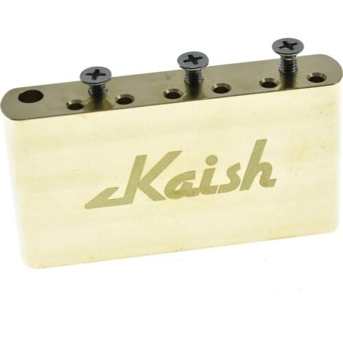 KAISH Solid Brass or Steel Standard Tremolo Block Modern 2-1/16" Guitar Bridge Block Fits American/MIM Mexican Standard Strat