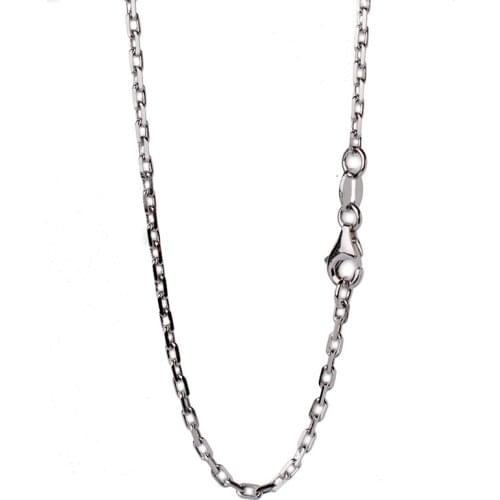 JustNeo solid 925 sterling silver oval cable chain necklace with rhodium plate 16-28inch,Basic Chains for Pendants