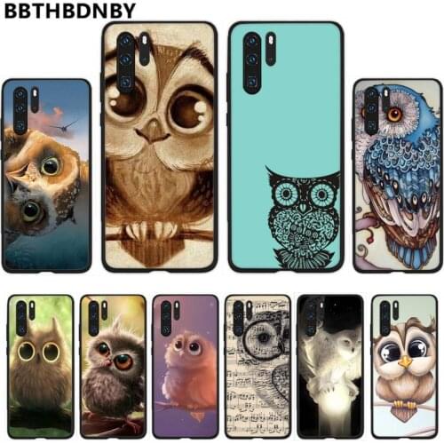 Cute Owl Hearts Lover Phone Case For Huawei Y5 Y6 II Y7 Y9 PRIME 2018 2019 NOVA3E P20 PRO P10 Honor 10