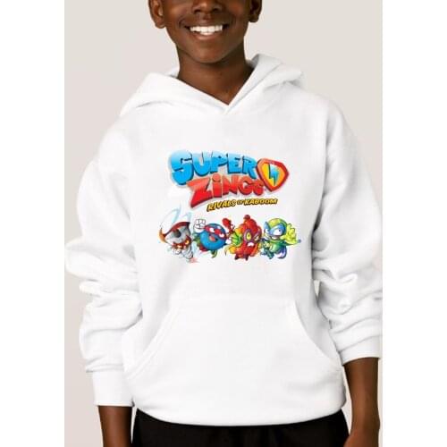 Printed Child Super Zings Hoodies Fleece Warm Kids Superzings Sweatshirt Boys Girls Casual Streewear Sportswear Pullover Coats