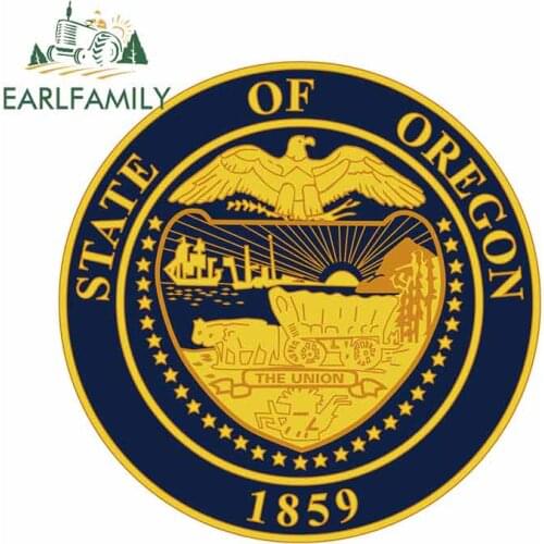 EARLFAMILY 13cm x 13cm for State of Oregon Sitemap Creative Car Sticker Waterproof Scratch-proof Graffiti Decal Custom Printing