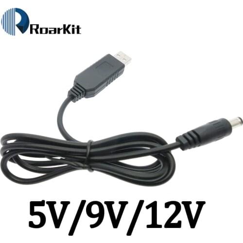 USB Power Boost Line DC 5V to 9V / 12V Step UP Module Converter Adapter Cable 2.1x5.5mm Plug