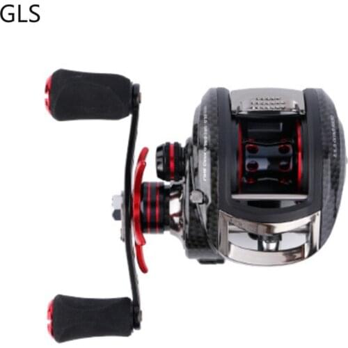 GLS 2021 Aluminum Alloy Spool 12+1BB Fishing Reel 6.3:1 Speed Ratio 2 Color Anti-corrosion Baitcasting Reel Fishing Tackle