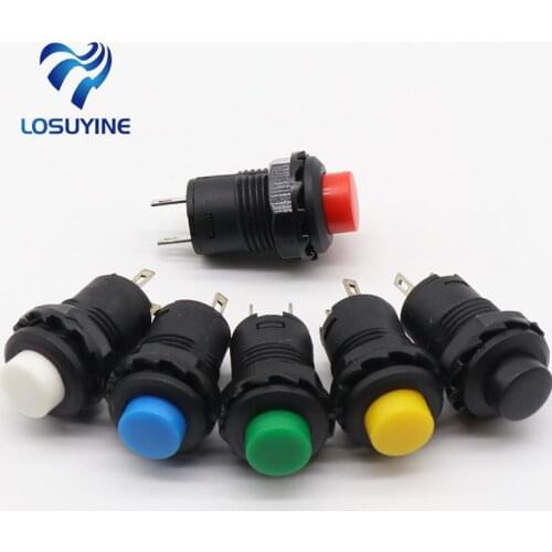 30pcs 12mm Lock Latching OFF- ON Push Button Switch maintained fixed pushbutton switches
