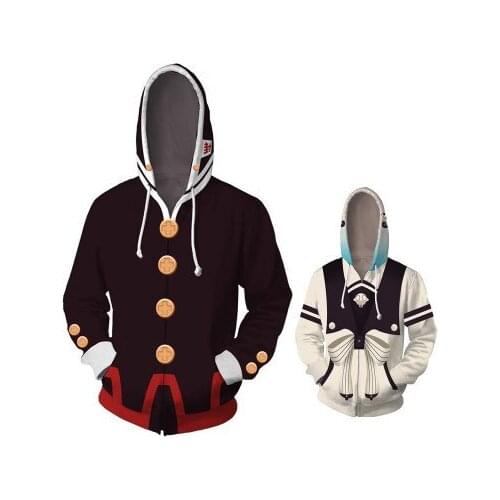 Unisex Anime Toilet-Bound Hanako-kun 3D Printing Cosplay Costume Teenager Coat Hoodie Adult Men Women Zip Up Sweatshirt Jacket
