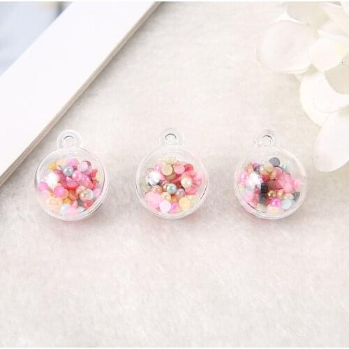 4pcs /lot 20mm Cute Multicolor Acrylic ball with acrylic drilling for earrings & pendants
