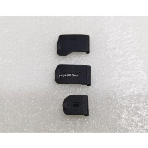 A Set Of 3 Pieces for Nikon D750 USB Shell Leather Plug Rubber Leather USB Leather