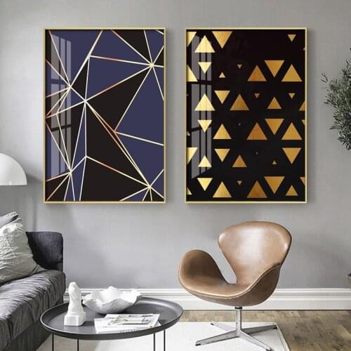 Nordic Abstract Geometry Home Decor Nordic Canvas Painting Wall Art Modern Luxury Art Decor Posters and Prints for Living Room