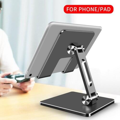 Desktop Metal Holder for Phone Tablet Stand For ipad 9.7 10.2 10.5 inch Foldable Holder Tablet Stand For Xiaomi Huawei Samsung