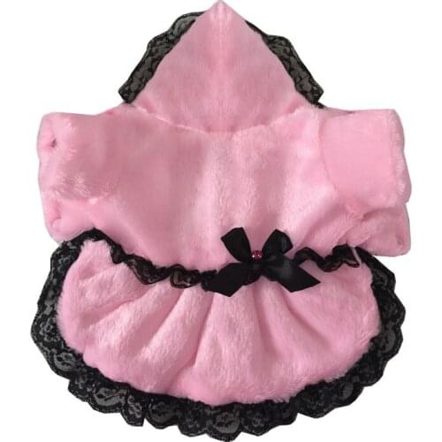 New Eu Ladies Style Dog Cat Princess Hoodies Dress Pet Puppy Coat Jacket Autumn Winter Apparel