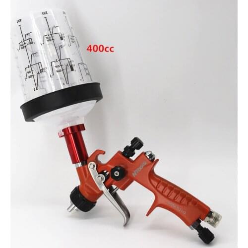 0.8/1.0/1.2mm nozzle gun with adapter and PPS tank spray gun automatic feed sprayer car paint spray gun